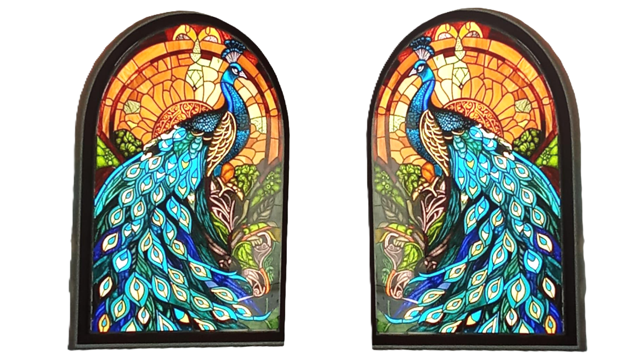 vitral Pavos 2